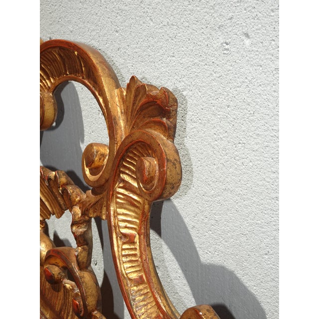 Vintage Italian Rococo Ornate Gold Gilt King Headboard ~ Hollywood Regency For Sale - Image 12 of 14