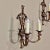Early 20th Century Pair of Antique Italian Wrought Iron and Painted Wood Sconces For Sale - Image 5 of 12