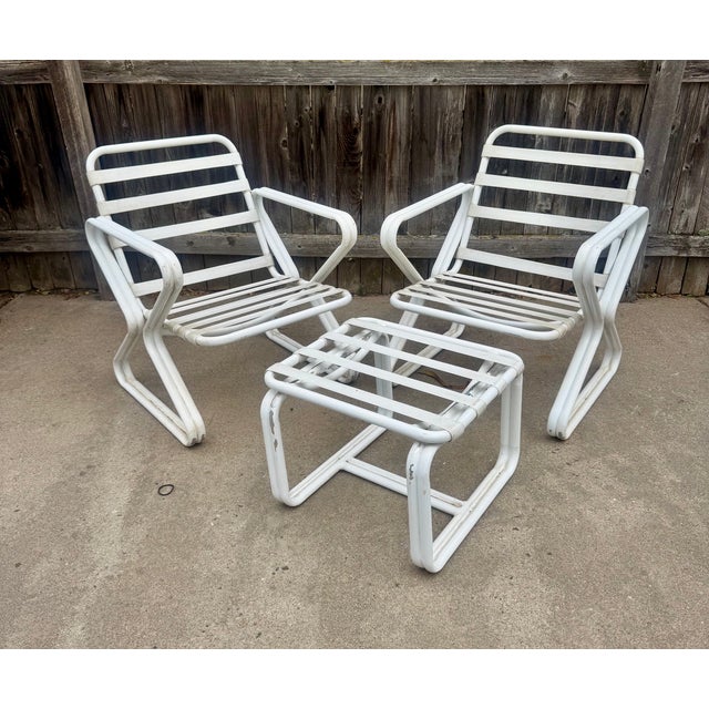 Vintage 1980's Mallin Outdoor Dining Set For Sale In Denver - Image 6 of 10