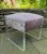 2010s Lucite Vanity Bench Stool Lavender Upholstery For Sale - Image 5 of 10