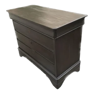 1990s Louis Philippe Commode – Chocolate Brown, 4 Drawer