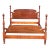 Mid 20th Century Carved Cherry Full Size Bedframe W Pineapple Finals For Sale