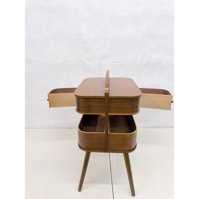 Mid-Century Modern Mid-Century Modern Danish Sewing Box, 1960s For Sale - Image 3 of 10