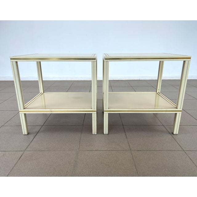 1980s White Side Tables by Pierre Vandel – A Pair For Sale - Image 5 of 11