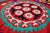 Red Vintage Hand Embroidered Suzani Wall Hanging, 1920s For Sale - Image 8 of 11