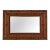 Large Vintage Peruvian Reverse-Painted Red Glass Mirror Gilt Hand-Carved Wood Frame Spanish Colonial Style For Sale