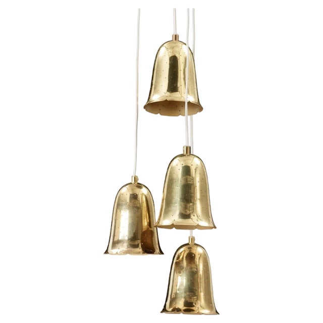Suspension Light in Brass from Boréns, Borås, Sweden, 1960s For Sale