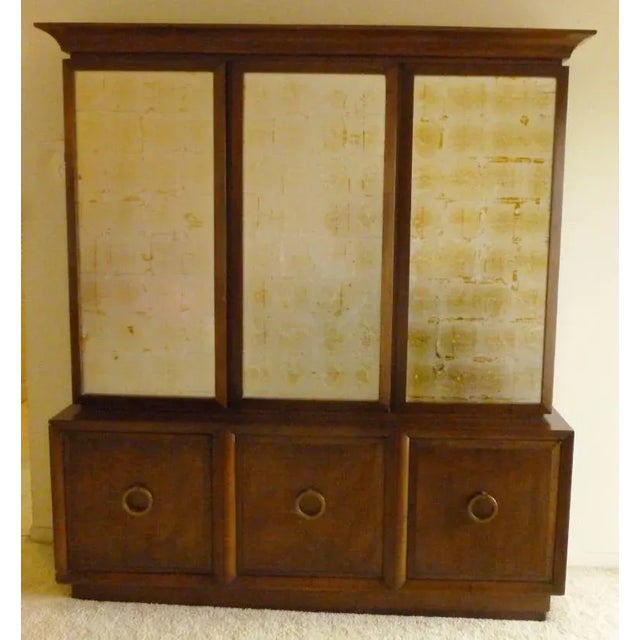 Sienna 1940s Vintage Widdicomb Robsjohn Gibbings Eglomise Mirrored Breakfront For Sale - Image 8 of 8