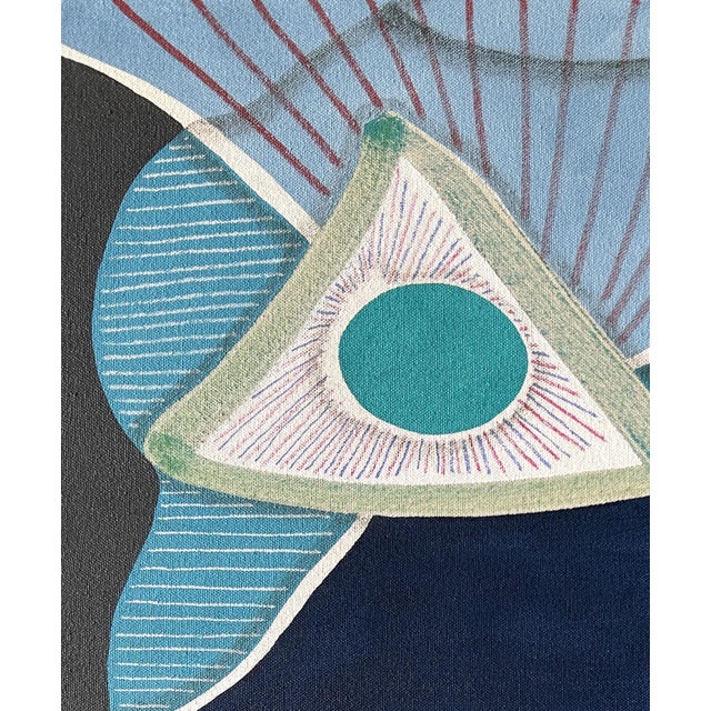 Contemporary Max Manning “Untitled (CVS271)” Contemporary Blue, Teal, & Pink Geometric Abstract Painting, 2024 For Sale - Image 3 of 8
