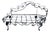 Art Nouveau Wrought Iron Garden Daybed, 1920s For Sale