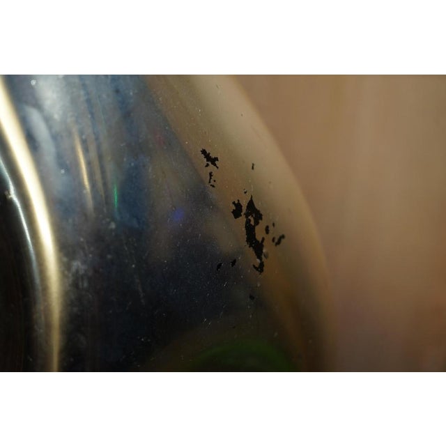 Large Vintage Sculptural Table Lamp in Foxed Mirrored Glass For Sale - Image 8 of 18