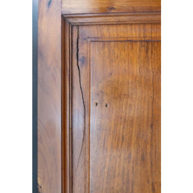 French Louis XVI Oak and Walnut Three Doors Vitrine Bookcase, 1900 For Sale - Image 16 of 18
