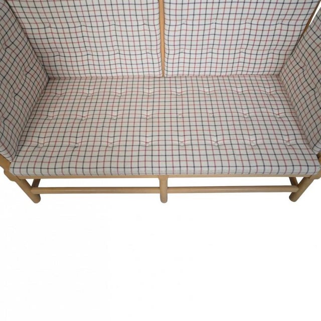 Spokeback Sofa in Cotil Fabric by Børge Mogensen, 1981 For Sale - Image 10 of 18