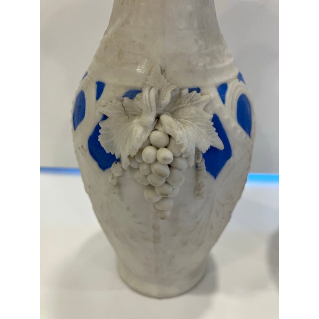 Traditional Pair of Antique Bennington Parian Urns For Sale - Image 3 of 8
