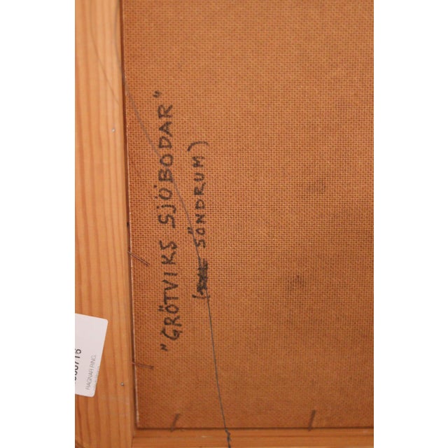 Ragnar Ring, Grötviks Sjöbodar, Söndrum, 1968, Oil on Panel, Framed For Sale - Image 12 of 13