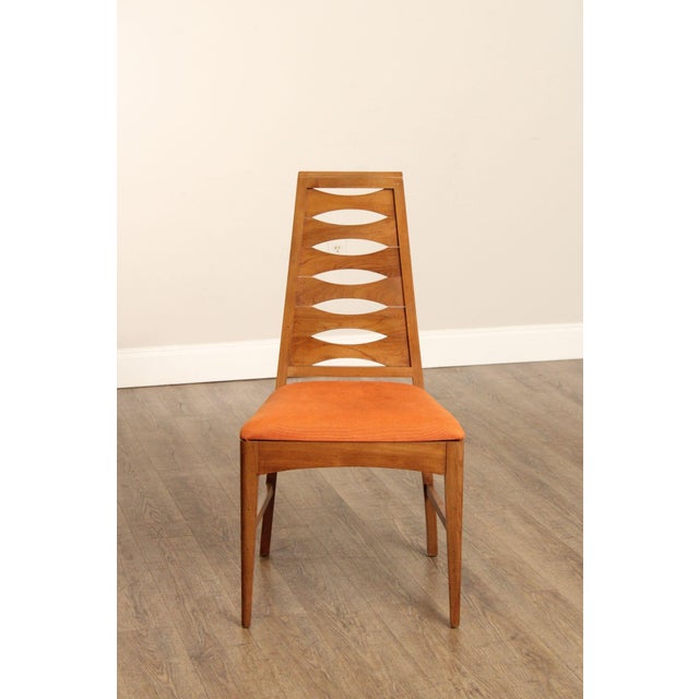 Brown Young Manufacturing Mid Century Modern Walnut Dining Side Chair For Sale - Image 8 of 12
