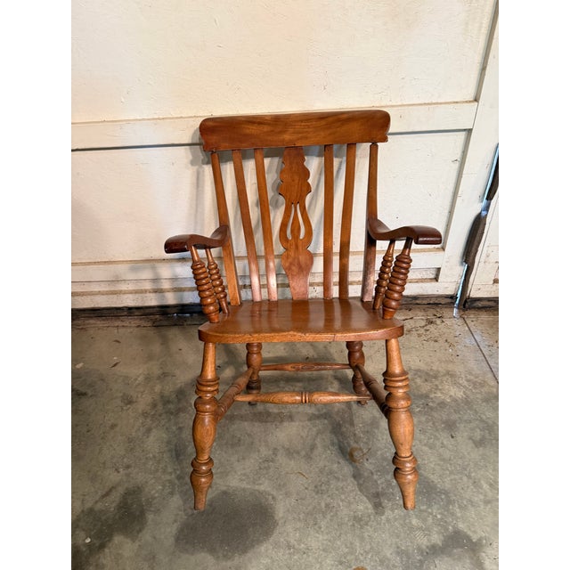 Antique Walnut Armchair For Sale - Image 4 of 8