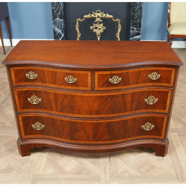 Hickory Furniture Nvin0617 Hickory Serpentine Dresser For Sale - Image 4 of 8