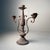 Floral Metal 3-Arm Candelabra, Calabria, Italy, 1910s For Sale - Image 10 of 10