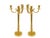 An elegant pair of antique late 19th century Italian gilt bronze four-light candelabra, beautifully crafted in the...