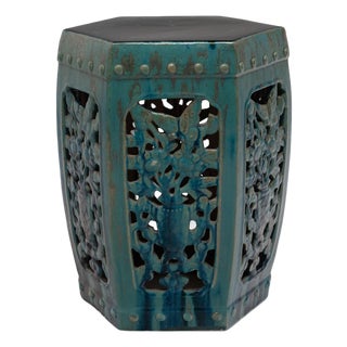 Chinese Jade Blossom Garden Stool, C. 1850 For Sale