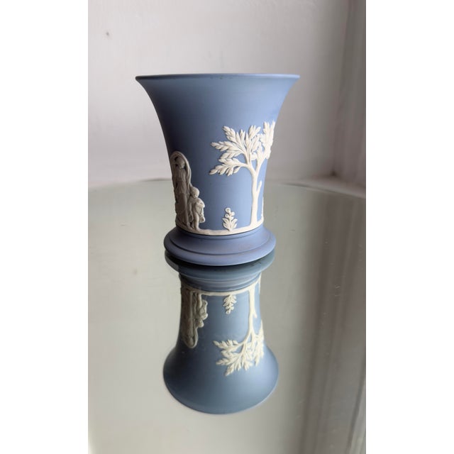 Wedgwood Pale Blue Jasperware Posey Pot Vase For Sale - Image 10 of 11