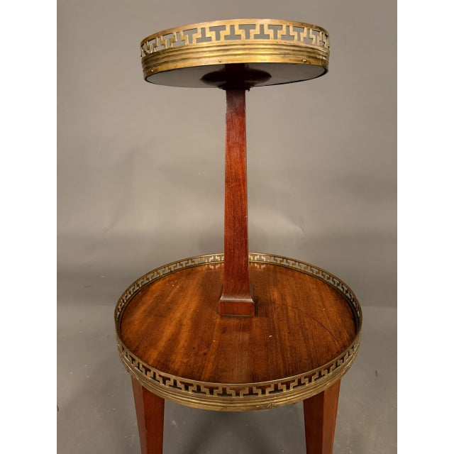 French Neoclassical Style Mahogany Side Table With Marble Top, Circa 1890 For Sale - Image 15 of 15
