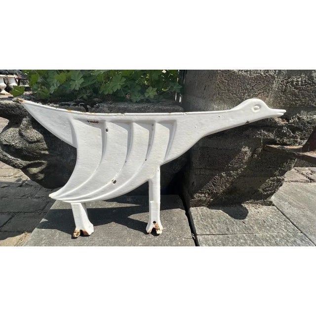 Art Deco Goose-Shaped Boot Scraper in Enameled Cast Iron, 1930s For Sale - Image 3 of 13