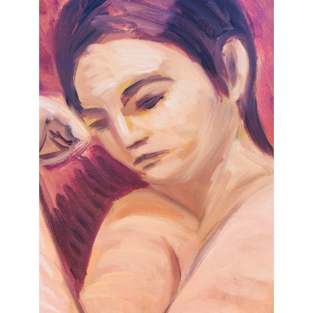 Vintage Oil Painting on Canvas of Nude Woman For Sale In Philadelphia - Image 6 of 7