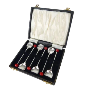 1920s Art Deco Cocktail Mudler Spoons- Set of 6