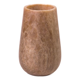 Onyx Marble Silo Vase For Sale