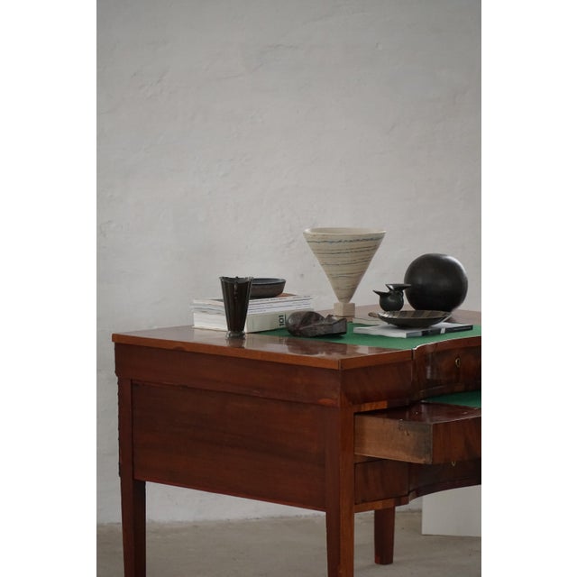 Metal Antique Danish Writing Desk in Mahogany, 1890s For Sale - Image 7 of 18