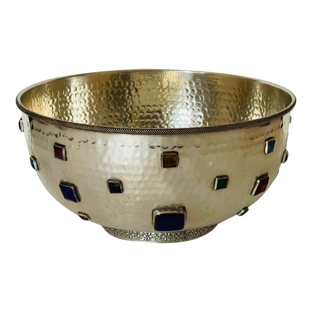 Vintage Fitzsnd Floyd Handmade Silvered Bowl Embellished For Sale