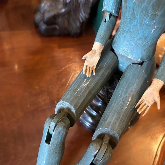 1950s Lacquered Wood Italian Articulated Mannequin For Sale - Image 9 of 13