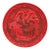 Carved Red Lacquer Dragon and Phoenix Round Decorative Plate For Sale