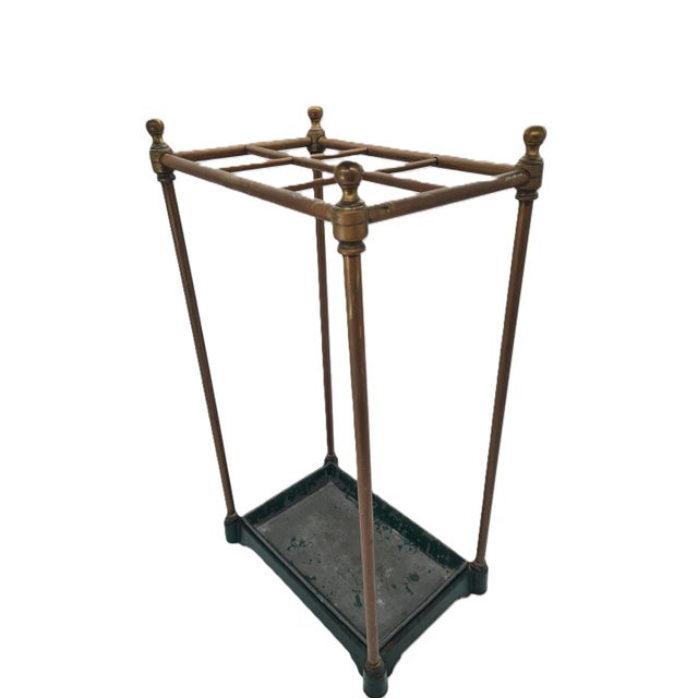 Victorian Umbrella Stand in Brass and Cast Iron, England, 1870s For Sale - Image 13 of 13