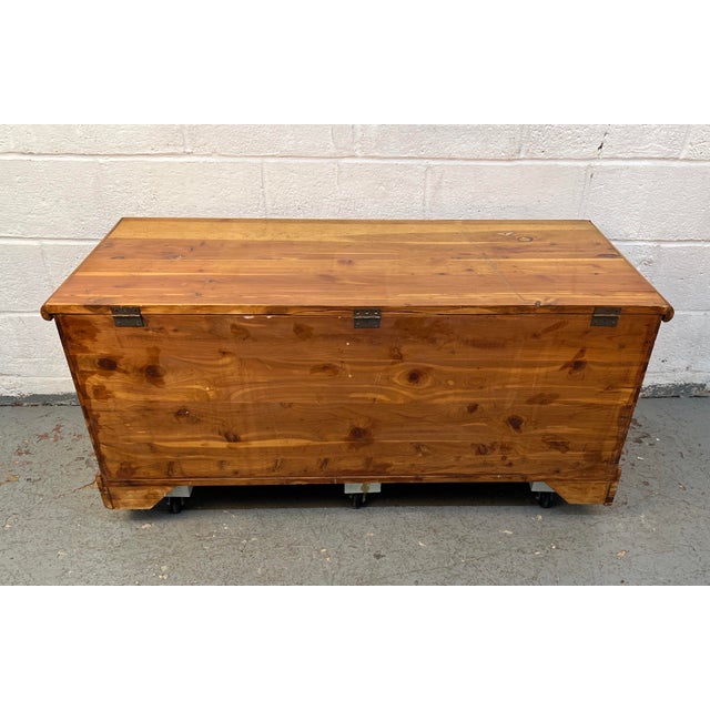 Vintage Murphy Style Cedar Wooden Chest For Sale - Image 13 of 14