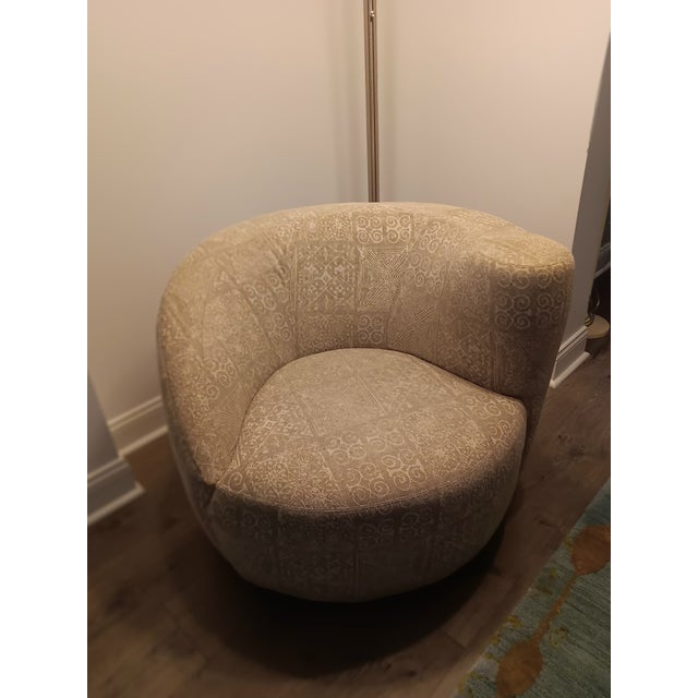 Vintage Vladimir Kagan Nautilus Swivel Lounge Chair ~ Lazar Ind. Silver City, NC > excellent condition, no stains, tears,...