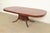 English Romweber Regency Flame Mahogany Pedestal Extension Dining Table, Newly Refinished For Sale - Image 3 of 14