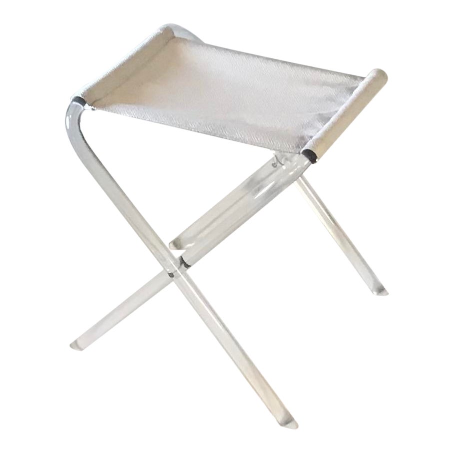 1970’s Modern Lucite Folding Luggage Rack Valet Stand Chairish