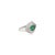 Not Yet Made - Made To Order Sterling Silver Front Open Dinner Ring With Green & White Cz - Size 5 For Sale - Image 5 of 12