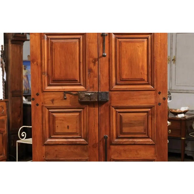 French French 1710s Walnut Communication Doors from Convent in Saint-Hippolyte-du-Fort For Sale - Image 3 of 13