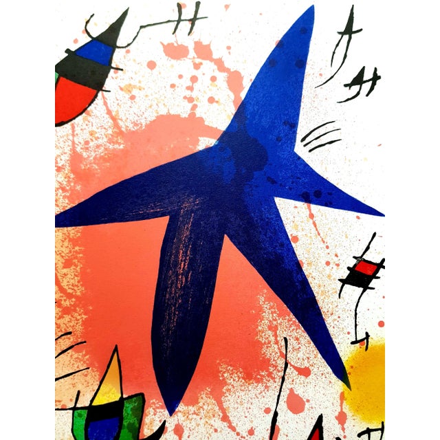 Joan Miro - Original Abstract Lithograph 1981 For Sale - Image 4 of 10
