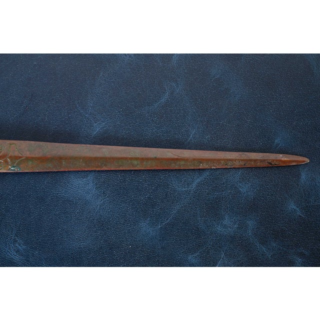 Tiffany Studios New York Zodiac Pattern Bronze Letter Opener For Sale In South Bend - Image 6 of 11