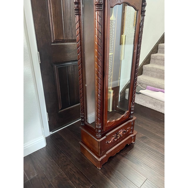 1990s French Grandfather Clock Working Perfectly For Sale - Image 4 of 6