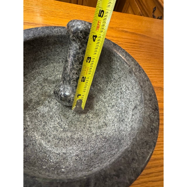 Giant Mortar and Pestle Set Black Marble Polished Italy For Sale - Image 12 of 12