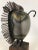 Brutalist Metal Lion Sculpture With Glass Eyes For Sale - Image 9 of 11