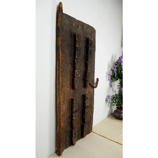 Antique Carved Wooden Door, Nuristan, Afghanistan For Sale - Image 3 of 11