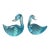 Vintage Mouthblown Glass Swans - Pair For Sale