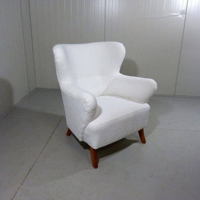 Boucle Lounge Chair, Sweden, 1950s For Sale - Image 15 of 15